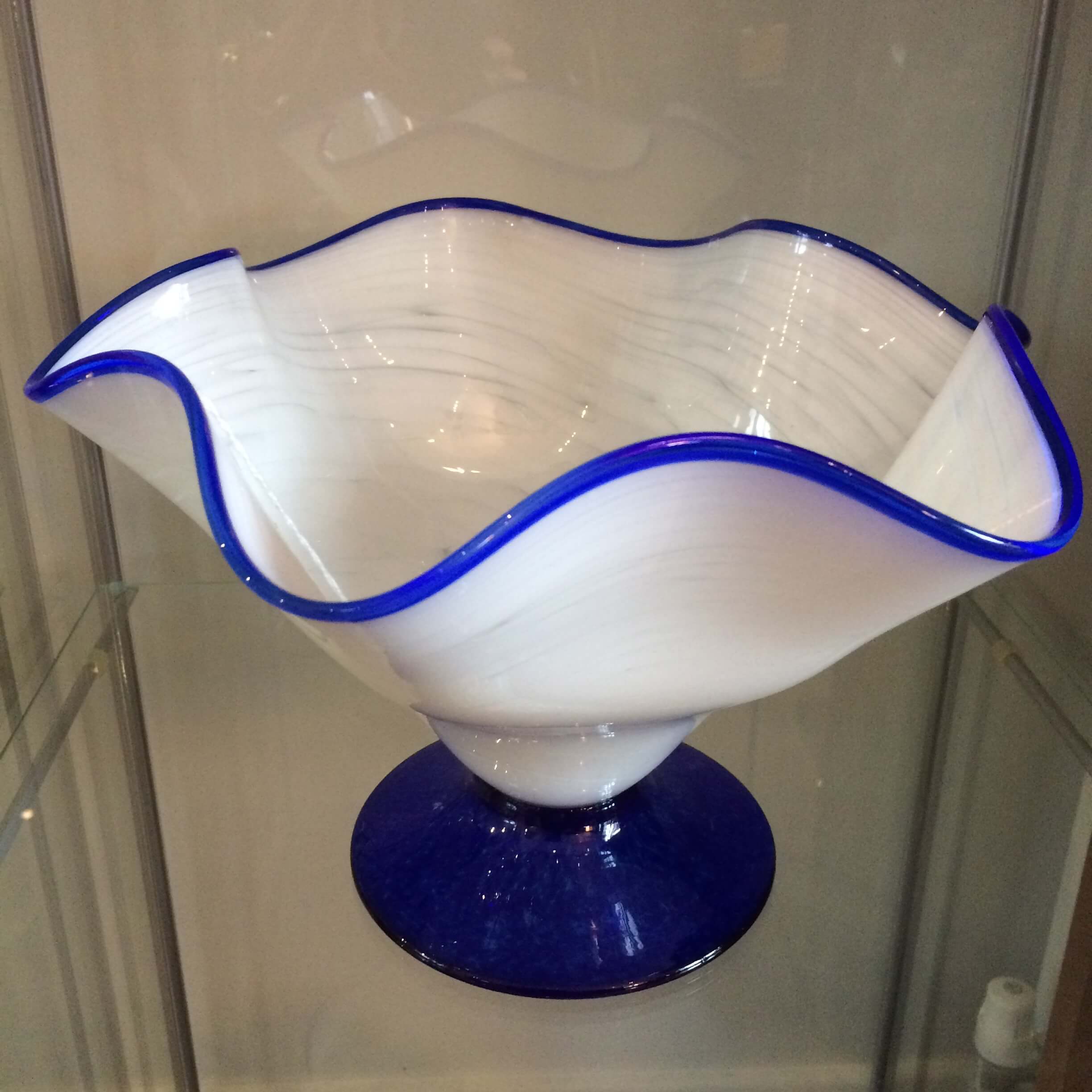 Art Glass Fluted Bowl